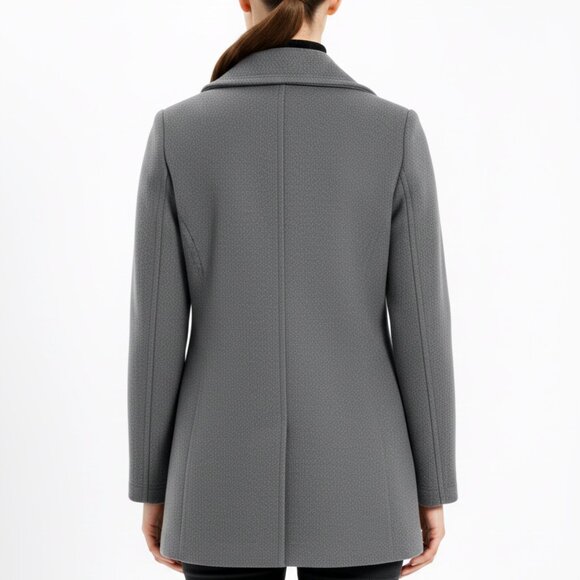 🖤 Calvin Klein Wool & Silk Blend Peacoat - Women (S) - Picture 6 of 7